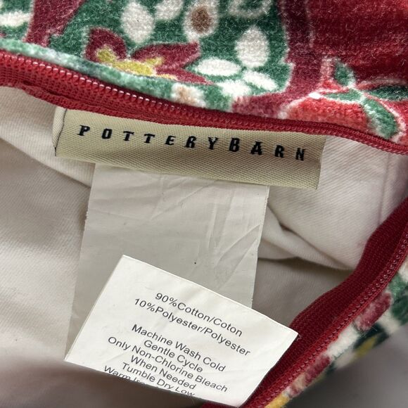 2X Pottery Barn Adela Paisley Velvet Throw Pillow w/ Feather Insert 18" Square - Picture 4 of 5